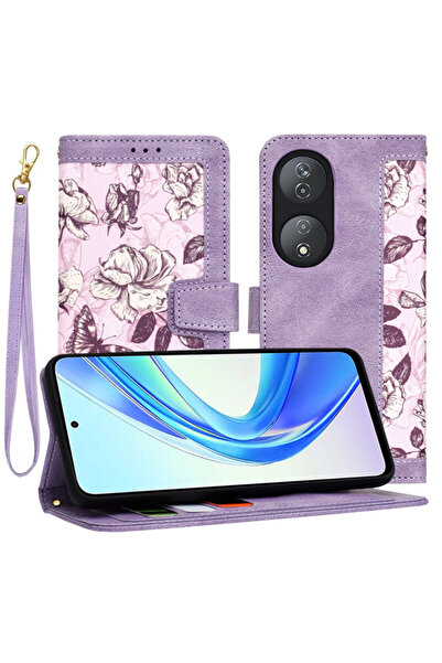 Techsuit Husă personalizată cu clapă pentru Honor X7b Techsuit, violet