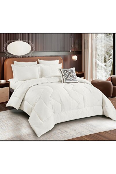BRANDER Summer double bed sheet set, 7 pieces, made of microfiber fabric, for...