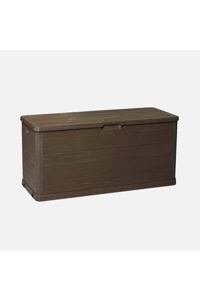 ENLIS 280 LT Kahverengi Bahçe Depolama Sandığı Balkon Teras Plastik Saklama K...