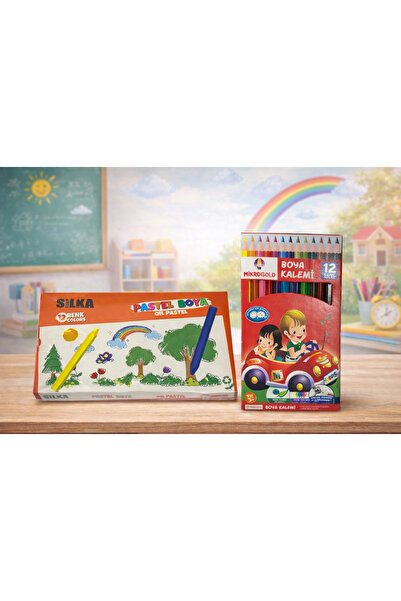 W-Design Micro Dry Pencil Paint 12 Colors + Silka Pastel Paint 12 Colors