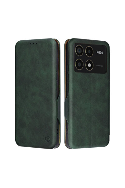 Techsuit 360° Case Xiaomi Poco F6 Pro Safe Wallet Plus, green
