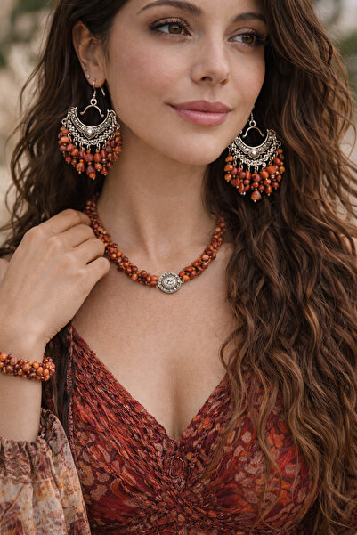 YASEMİN KAPLAN Necklace- Earrings- Bracelet- Natural Stone- Natural Stone Nec...