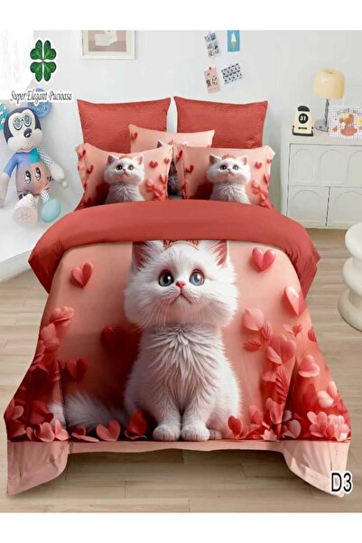 Pucioasa Premium 3D Duvet Cover Set with Stretchy Sheet – 6 Piece Set