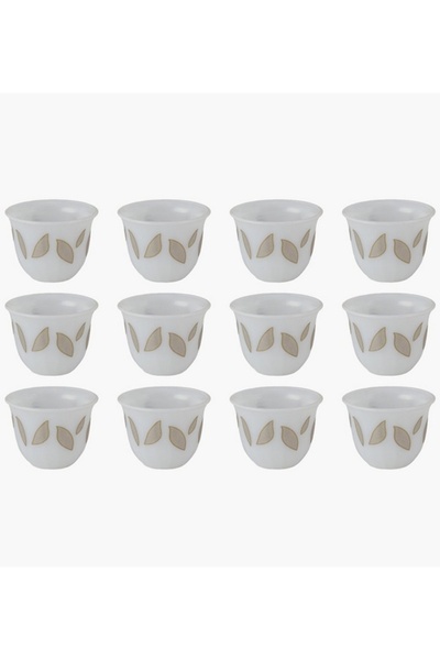 Generic Al Saif 12-Piece Porcelain Qahwa Cup Set - Medium