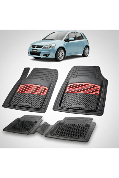 TEAMCAR Covorașe auto compatibile cu Suzuki SX4 1 Hatchback 2006-2013 | Roșu