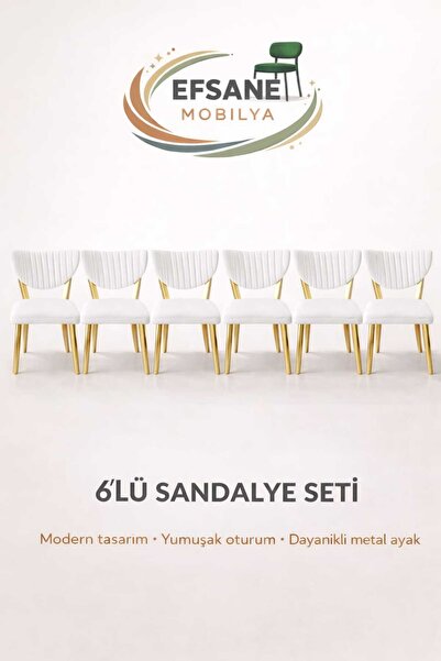 Efsane i.E.G ELMA SANDALYE 6 ADET MUTFAK YEMEK ODASI SALON BALKON BAHÇE OTEL ...