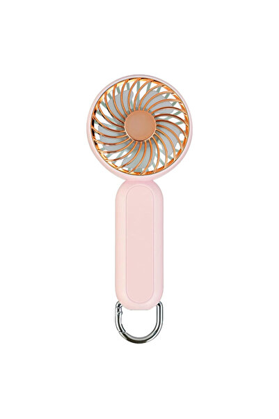 Techsuit Ventilator portabil USB A217 cu baterie, auriu-roz