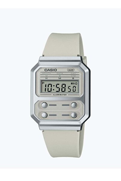 Casio Unisex Watch Vintage Digital Clear Dial Resin Band