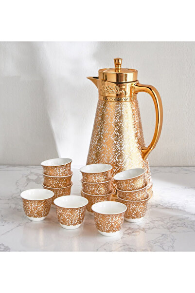 Generic طقم قهوة بورسلين من أمينة مكون من 13 قطعة