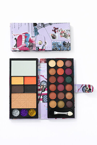 Lesvip's Kitap Model Makyaj Kiti Göz Farı, Aydınlatıcı, Allık Ve Kaş Farı