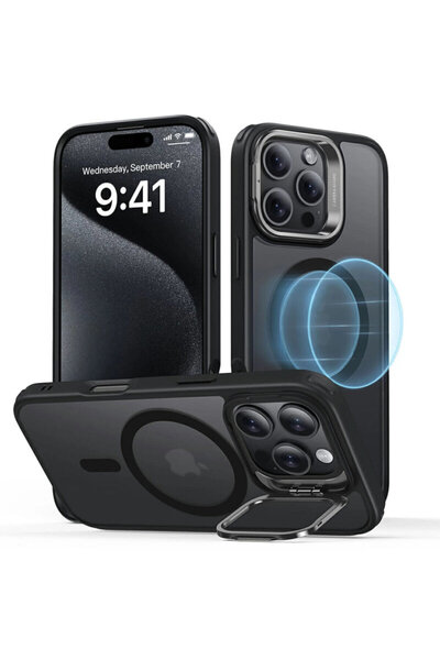 ESR Suport hibrid HaloLock pentru iPhone 16 Pro Max, negru înghețat
