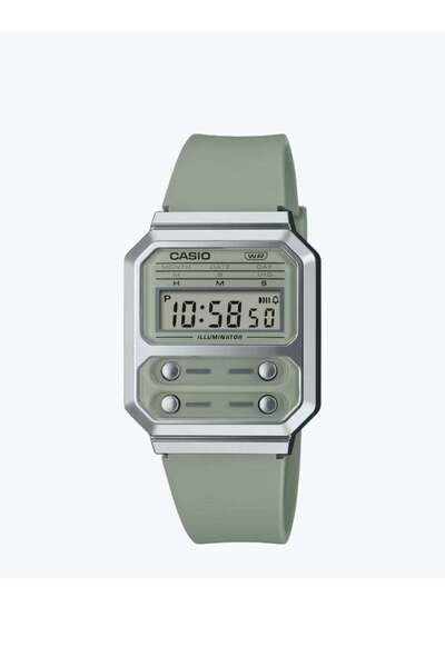 Casio Unisex Watch Vintage Digital Grey Dial Resin Band