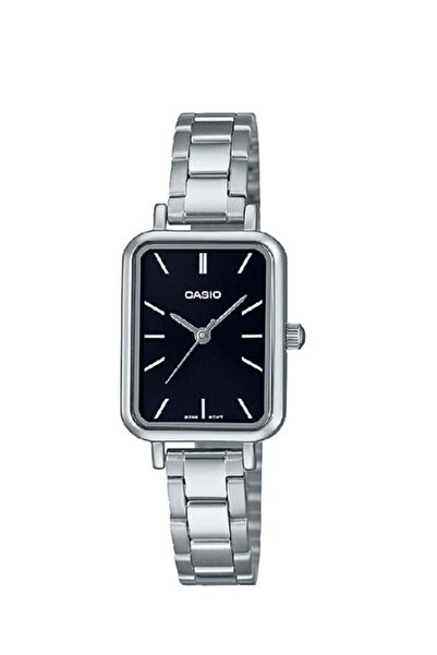 Casio Women Watch Analog Black Dial Stainless Steel Band