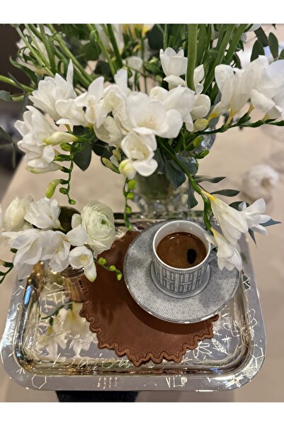 Matis Home Line Raya 2-Pack Tan Leather Coasters