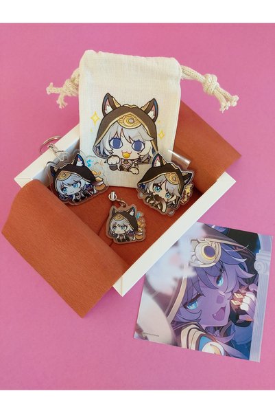 ganbarou art studio Honkai Star Rail Cipher kese, anahtarlık, magnetli kitap ...