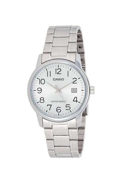 Casio ساعة يد رجالية تناظرية من الفولاذ المقاوم للصدأ MTP-V002D-7B - 25 مم - ...