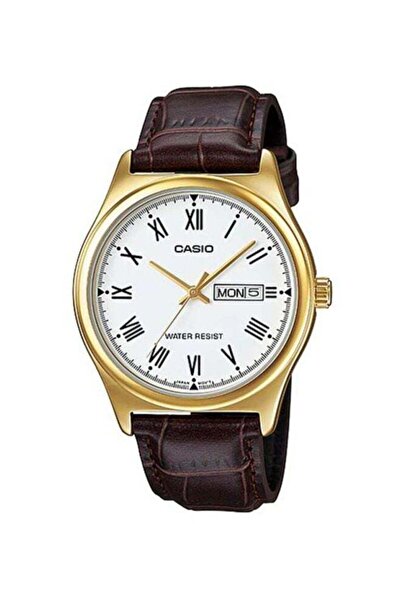 Casio Men's Enticer Water Resistant Analog Watch MTP-V006GL-7B - 45 mm - Brown