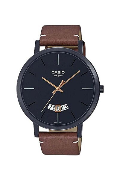 Casio Men's Leather Analog Watch MTP-B100BL-1EVDF