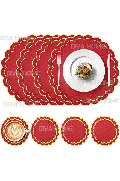 Diva Home 4-Person Service Supla American Service Red