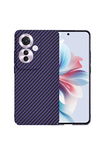 Techsuit Carcasă din fibră de carbon pentru Oppo Reno 11 F, violet