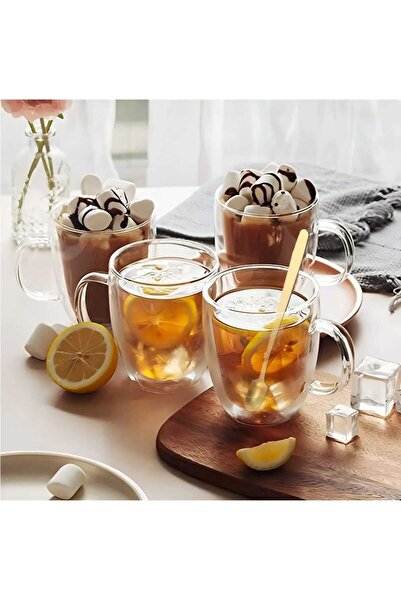 OEM Set of 2 double-walled thermal mugs, 350 ml, transparent