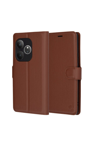 Techsuit Realme GT 6 Leather Folio, brown