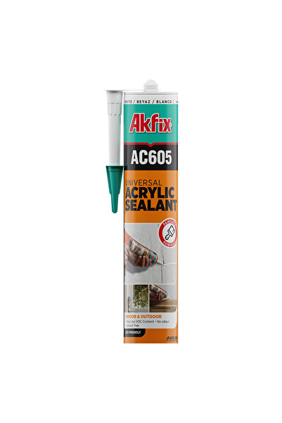 Akfix Acrylic Silicone 310 ml White – For Joints, Cracks and Interior Finishes