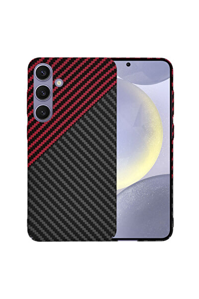 Techsuit Samsung Galaxy S24 Plus Carbonite FiberShell, Σκούρο Κόκκινο