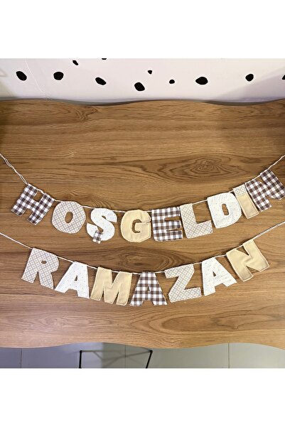 hibon Ramazan Süslemeleri Elde Dikim Hoşgeldin Ramazan Kumaş Harf İpli Duvar ...