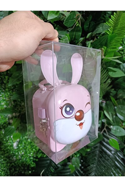 Black Rose Sevimli Tavşan Tasarımlı Kilitli Kumbara – Çocuklar İçin Güvenli P...