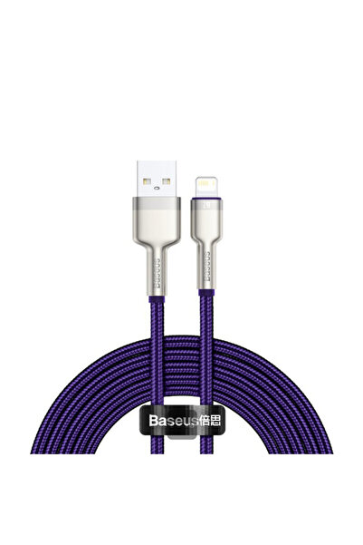 Baseus Кабел за данни, USB към Lightning, 2.4A, 2м, Лилав