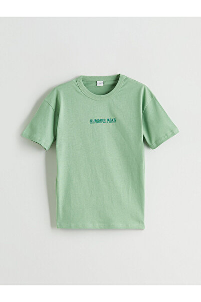 LC Waikiki طاقم الرقبة النص المطبوعة تي شيرت الصبي