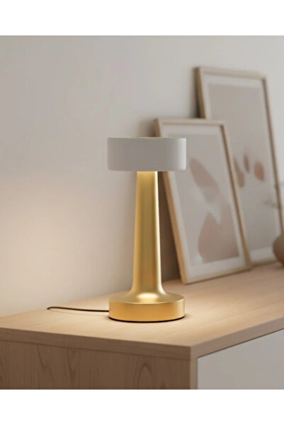 Epilons مصباح طاولة LED بهيكل ذهبي مع 3 أوضاع إضاءة