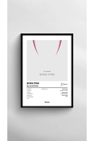 Thetic BLACKPINK - BORN PINK Albüm Koleksiyonu PREMIUM Spotify Çerçeveli Tablo!