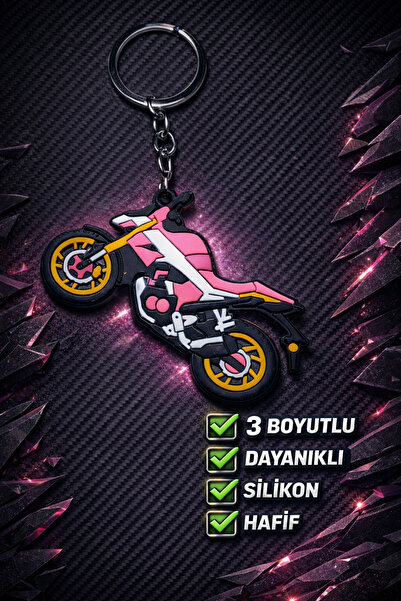 GLOW LUXE 3D Motor Motorcycle 3D Silicone Keychain and Bag Accessory (1 Piece)