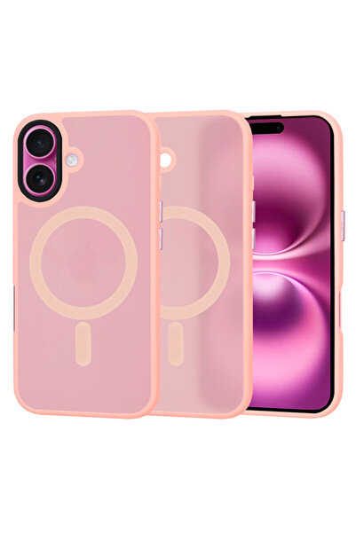 Techsuit Carcasă iPhone 16 Plus HaloFrost MagSafe Series, roz