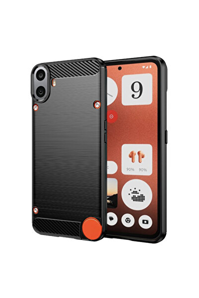 Techsuit Θήκη σιλικόνης Nothing CMF Phone 1 από ανθρακονήματα, μαύρη