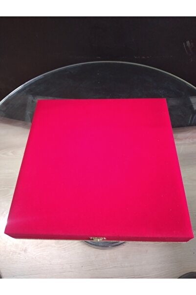 ayso kozmetik KIRMIZI RENKLİ KADİFE KUTU filografi ayyıldız plaket tablo