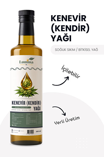 LUMİNAOİL Kenevir Tohumu Yağı (KENDİR YAĞI) 250 ML– Saf Ve Katkısız, Doğal – ...
