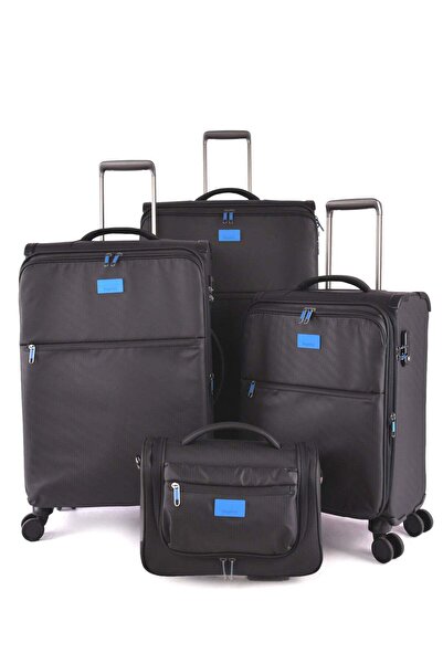 Magellan Luggage sets 4 Piece Soft Fabric Lightweight Trolley Travel Bag Suit...