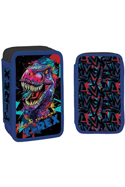 PlayFun Pencil Case Equipped with 30 T-Rex Pieces