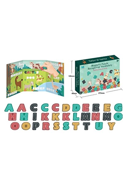 PlayFun Puzzle magnetice – Studiul animalelor, 32 piese magnetice