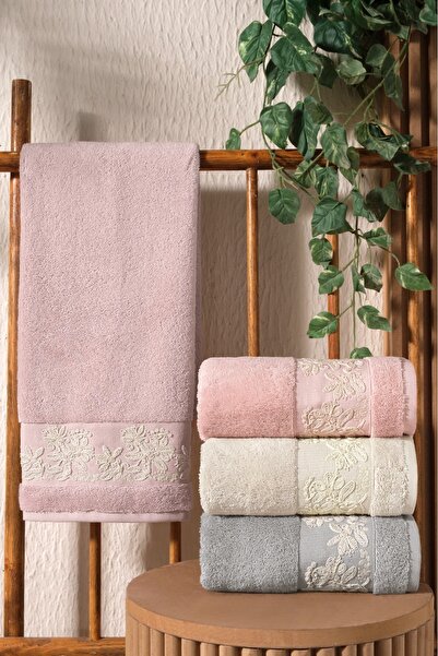 Fiesta 100% Combed Cotton Court Embroidered 50X90 4-Piece Boxed Hand and Face...