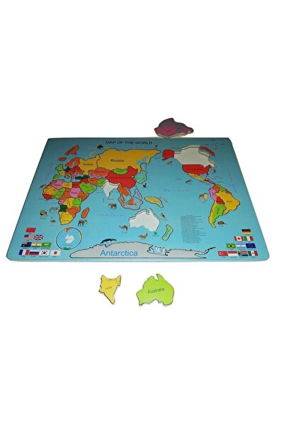 PlayFun Puzzle Famous Kids Harta magnetica a lumii