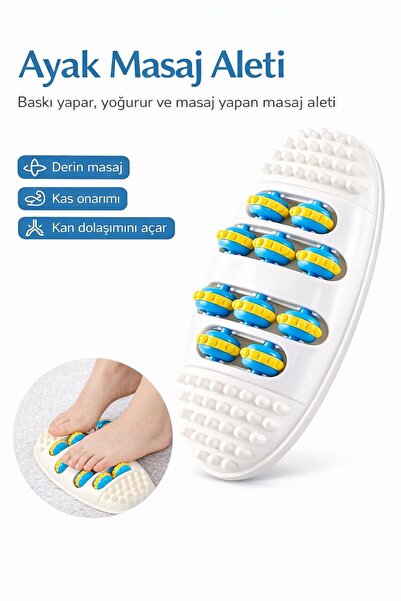 ATLT ATLANTİS 3D AYAK MASAJ ALETİ DÖNER TEKERLEKLİ AKUPUNTUR NOKTALI MASAJ MA...