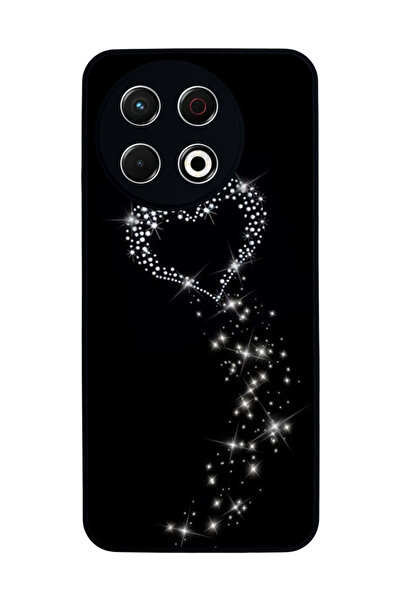 TECNO غطاء حماية متوافق مع سبارك 30 برو، مطبوع، أسود غير لامع، سيليكون ناعم، ...