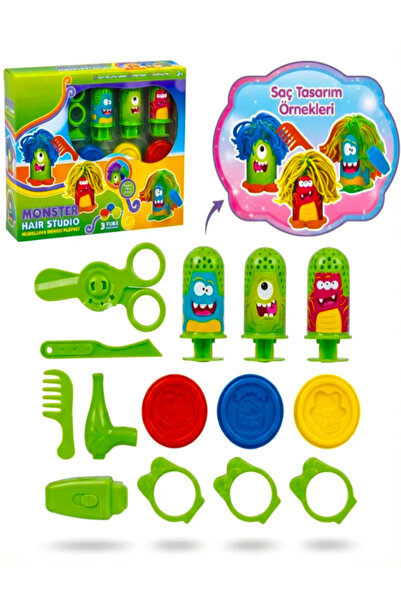 a v d a Monster Hairdresser Play Dough Set 14 Pieces Educational and Creative...