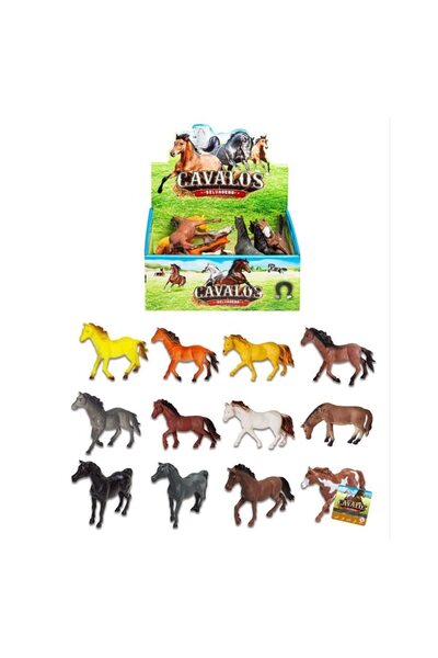 PlayFun Set Figurine Cai Salbatici – 12 Piese Miniaturi Realiste pentru Copii