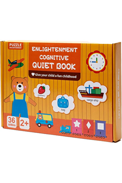 PlayFun Carte educativa cu stickere Quiet Book Ursuletul