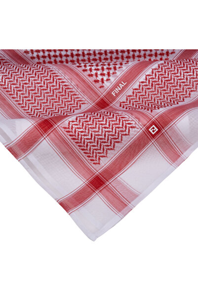 FİNAL Original Final Red Shemagh with a sophisticated, modern design - High-q...